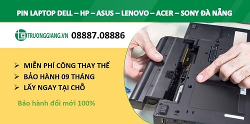 Pin laptop Dell Hp Asus Acer lenovo Sony Đà Nẵng