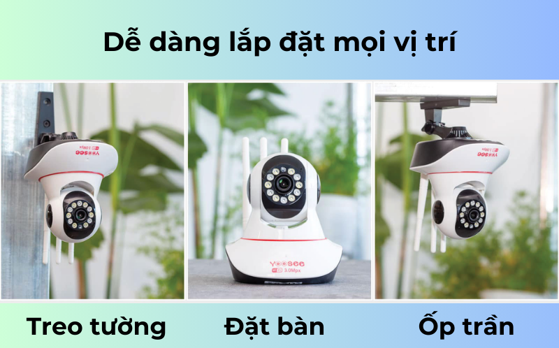 Camera Yoosee lắp đặt cực nhanh gọn