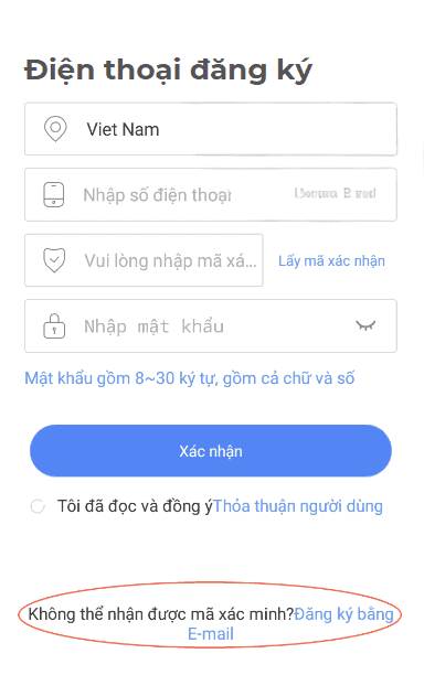 Đăng ký tài khoản yoosee bằng sđt