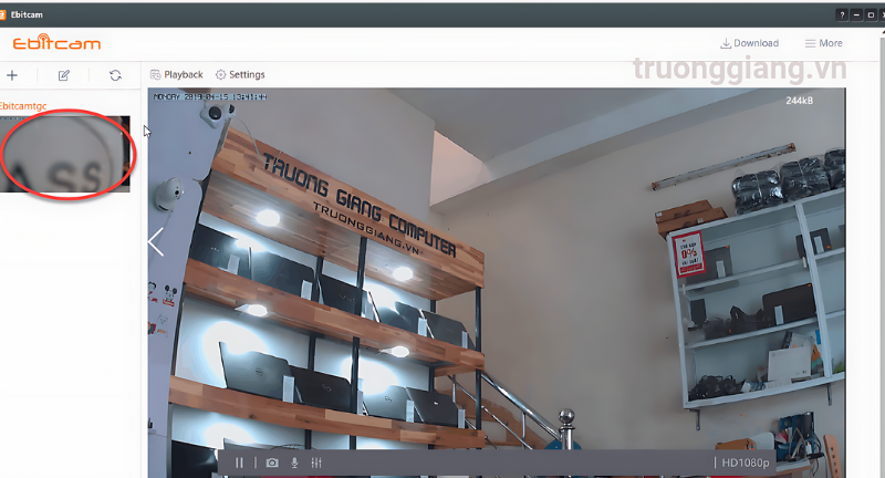 Cài đặt camera Ebitcam trên máy tính laptop thành công