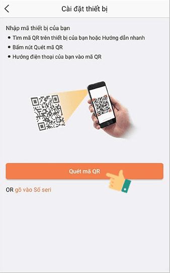 Nhấn Quét mã QR