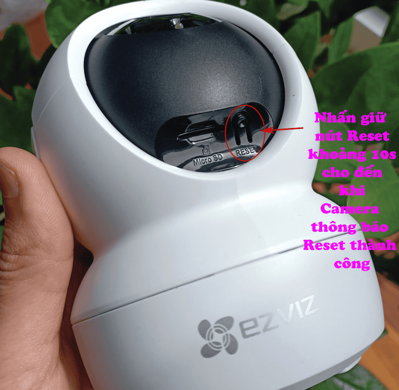 Reset camera Ezviz