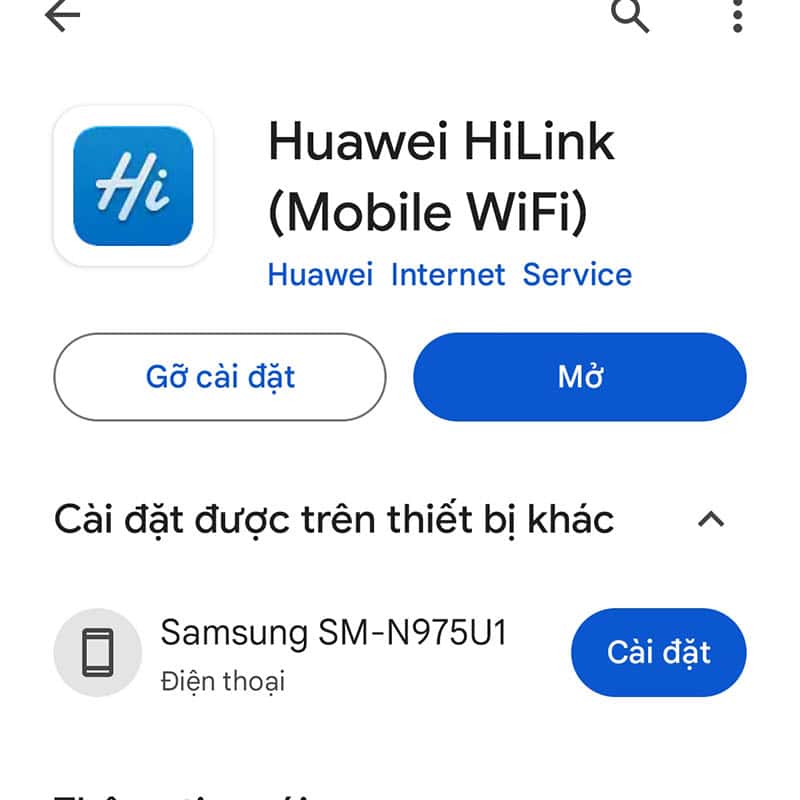 Tải app Huawei HiLink