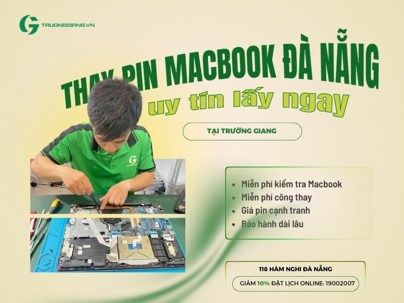 Thay pin Macbook Đà Nẵng