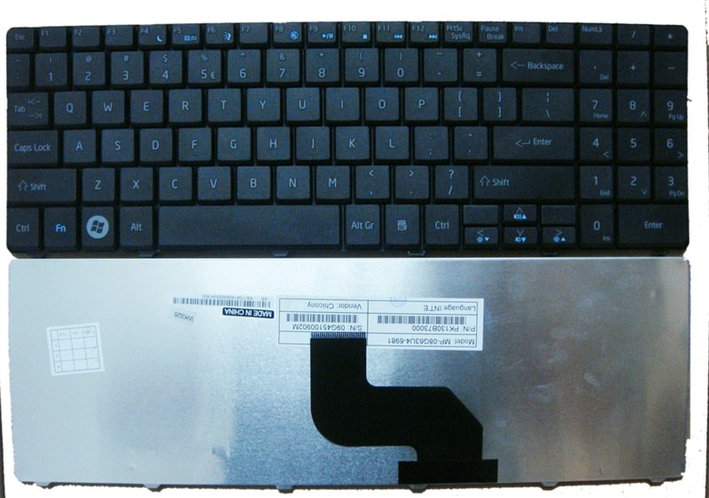 US Laptop Keyboard For Acer Aspire 5241, 5334, 5516, 5517, 5532, 5534, 5541 – Black, English Layout