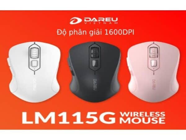 Chuột không dây dareu lm115g trắng