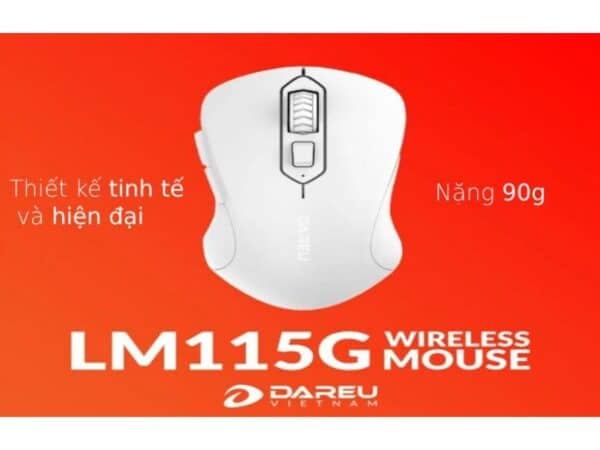 Chuột không dây dareu lm115g trắng