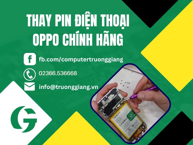 Thay pin điện thoại oppo chính hãng