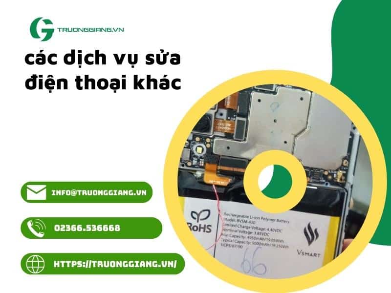 các dịch vụ sửa điện thoại khác