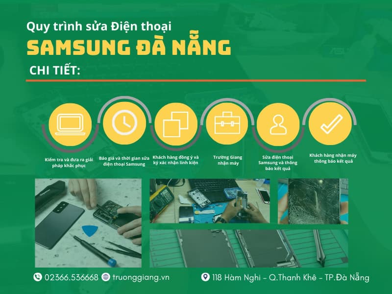 Quy trình sửa điện thoại Samsung rõ ràng,minh bạch.