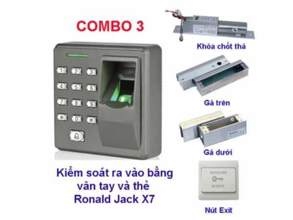 Máy kiểm soát cửa bằng vân tay và thẻ từ ZKTECO X7 (3)