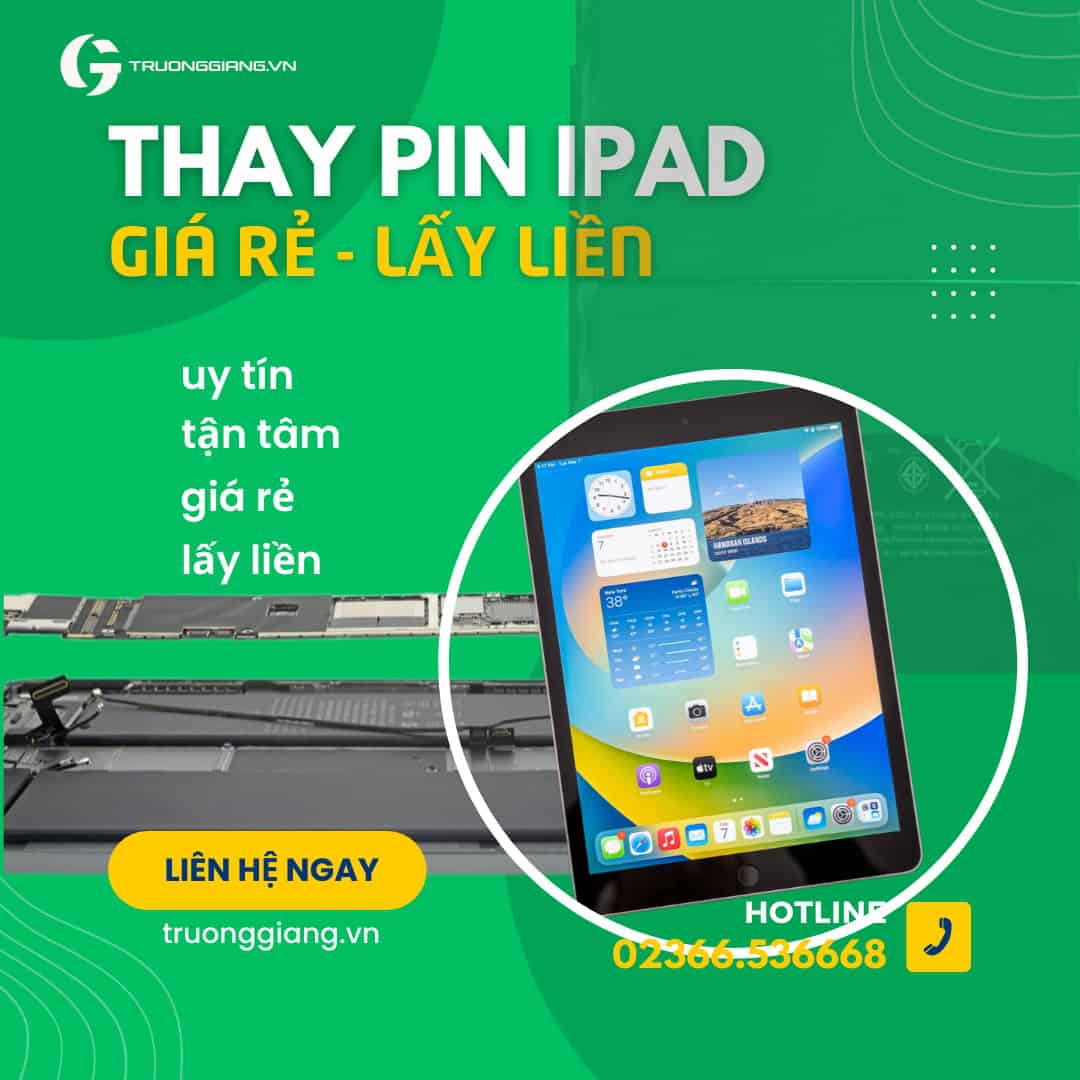 Thay pin iPad giá rẻ lấy liền