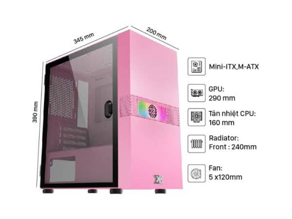 Vỏ Case Gaming XIGMATEK FADIL QUEEN 1F