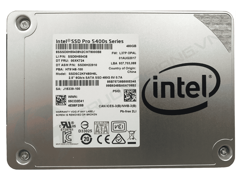 Đặc điểm thông số kỹ thuật trên ổ cứng Intel