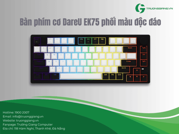 Bàn phím cơ DareU EK75 phối màu ấn tượng