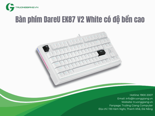 bàn phím DareU EK87 V2 White có độ bền cao