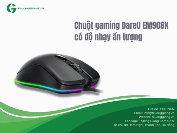 chuột gaming DareU EM908X có độ nhạy ấn tượng