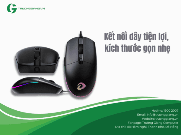 chuột gaming Dareu EM911 kết nối dây rất tiện