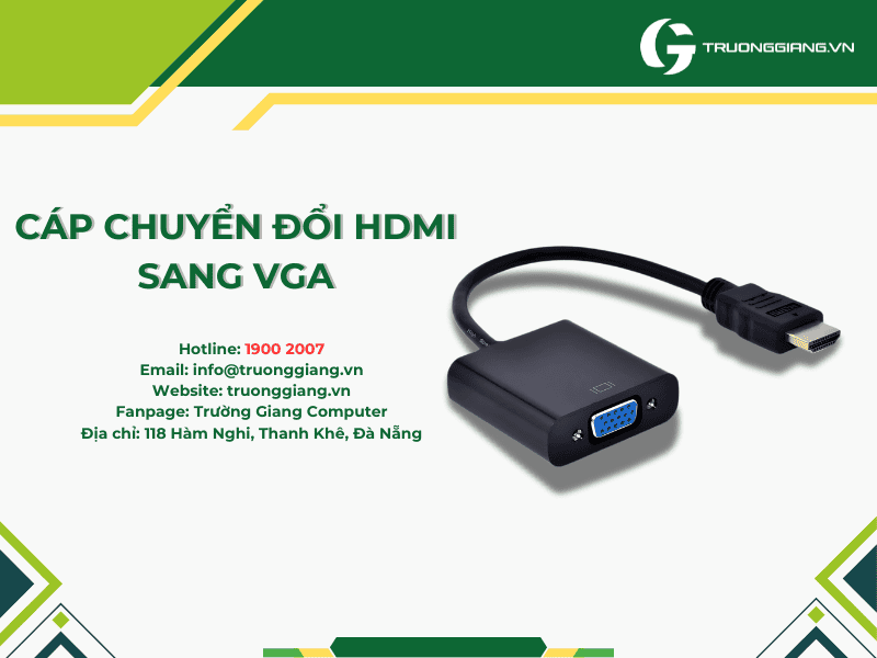 Loại cáp chuyển đổi HDMI sang VGA phổ biến