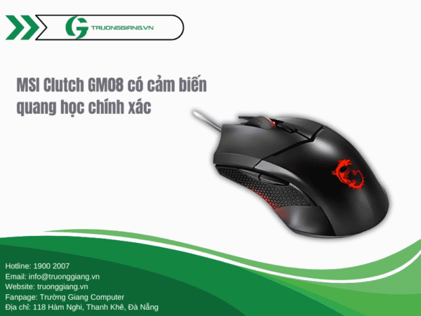 Chuột gaming MSI Clutch GM08 có cảm biến quang học