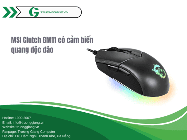 Chuột MSI Clutch GM11 có cảm biến quang độc đáo, DPI dễ điều chỉnh