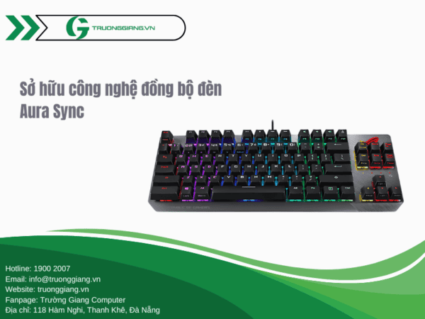 Bàn phím Asus có công nghệ đồng bộ đèn Aura Sync