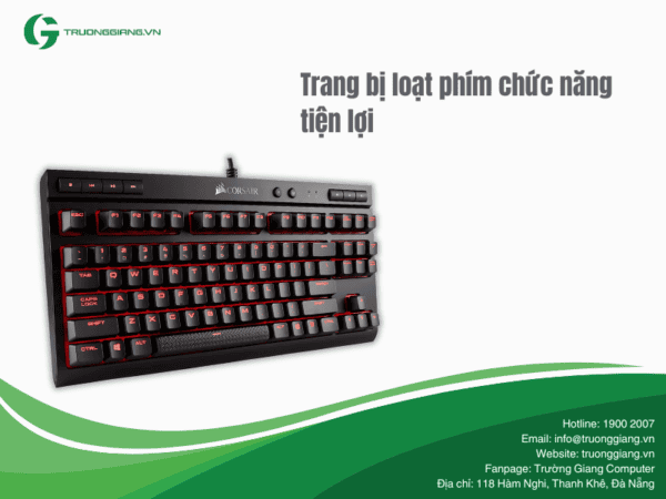 Bàn phím Corsair K63 có loạt phím chức năng tiện lợi