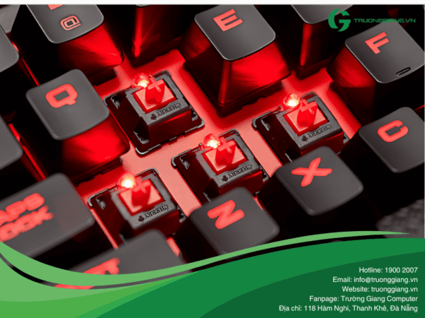 Bàn phím Corsair K63 sử dụng Switch Cherry MX Red êm ái