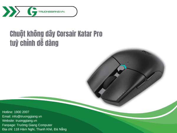 Chuột Corsair Katar Pro có thể điều chỉnh dễ dàng