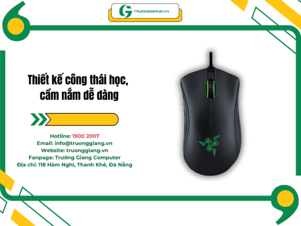 Chuột Razer DeathAdder Essential có thiết kế công thái học