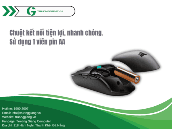 Chuột sử dụng 1 viên pin AA gọn nhẹ