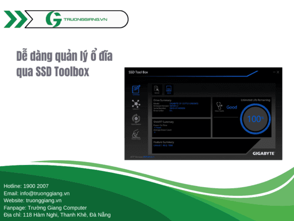 Ổ cứng Gigabyte có thể quản lý qua phần mềm