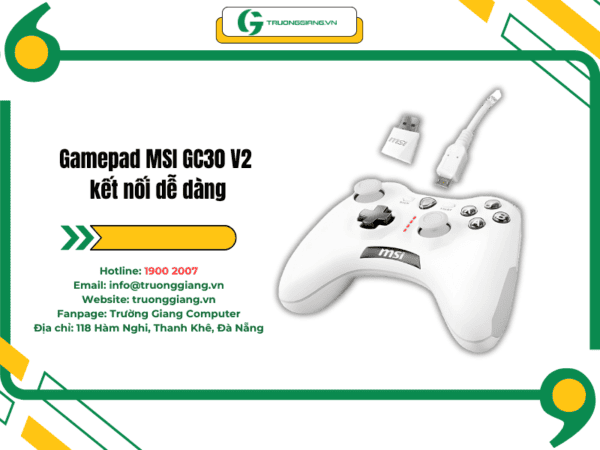 Tay cầm Gamepad MSI GC30 V2 kết nối dễ dàng