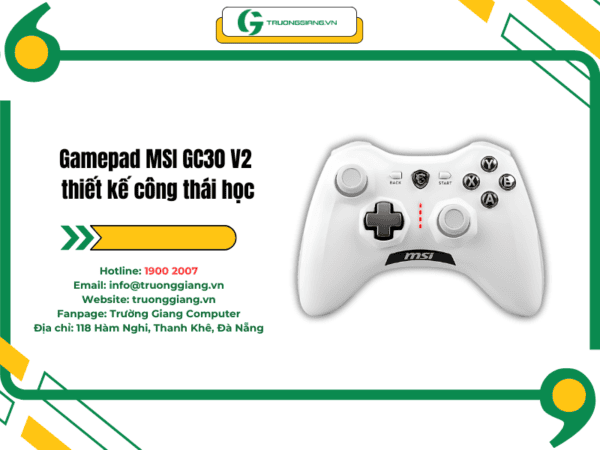 Tay cầm MSI GC30 V2 thiết kế công thái học