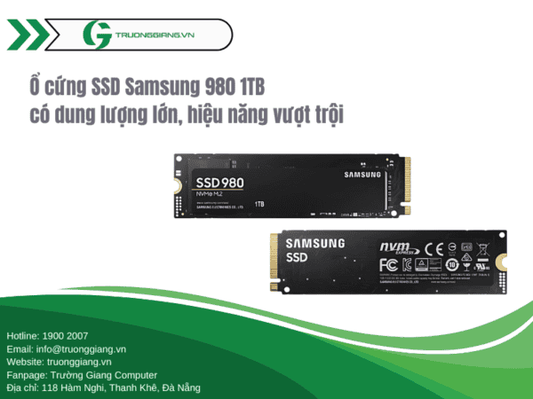 SSD Samsung 980 1TB có hiệu suất cao, dung lượng lớn