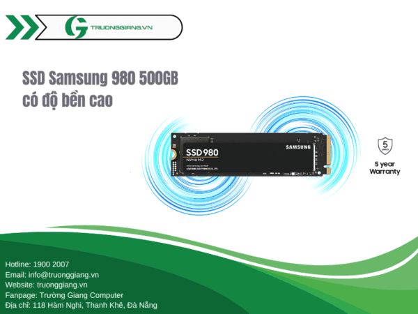 Ổ cứng SSD Samsung 980 500GB rất bền, TBW 300TB