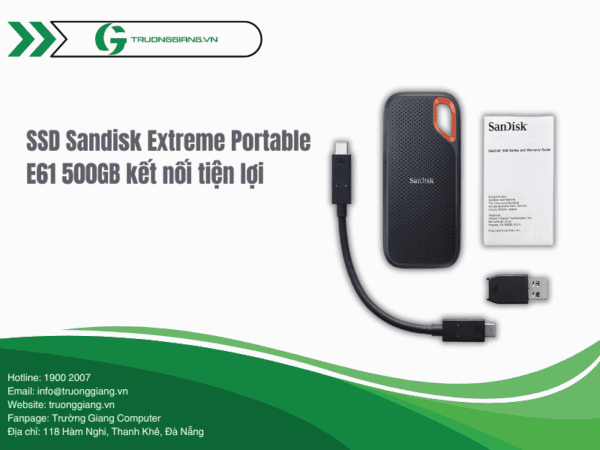 Ổ cứng SSD Sandisk Extreme Portable E61 kết nối tiện lợi