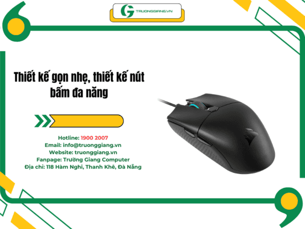 chuột Corsair Katar Pro thiết kế đơn giản