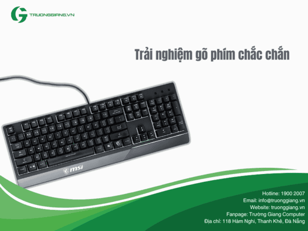 Bàn phím MSI Vigor GK30 mang lại trải nghiệm gõ chắc chắn