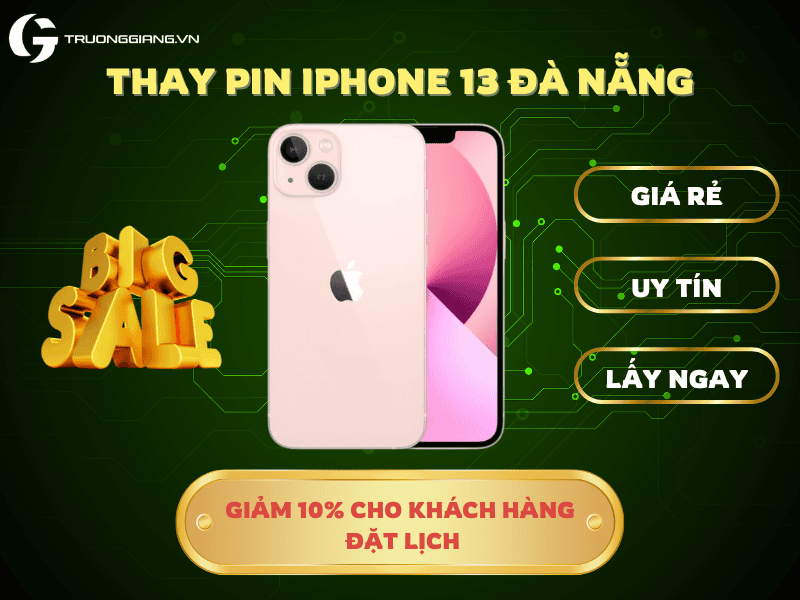 Thay pin iphone 13 chính hãng đà nẵng 