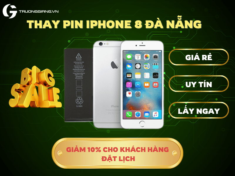 Thay pin iphone 8 dung lượng chuẩn/ cao 