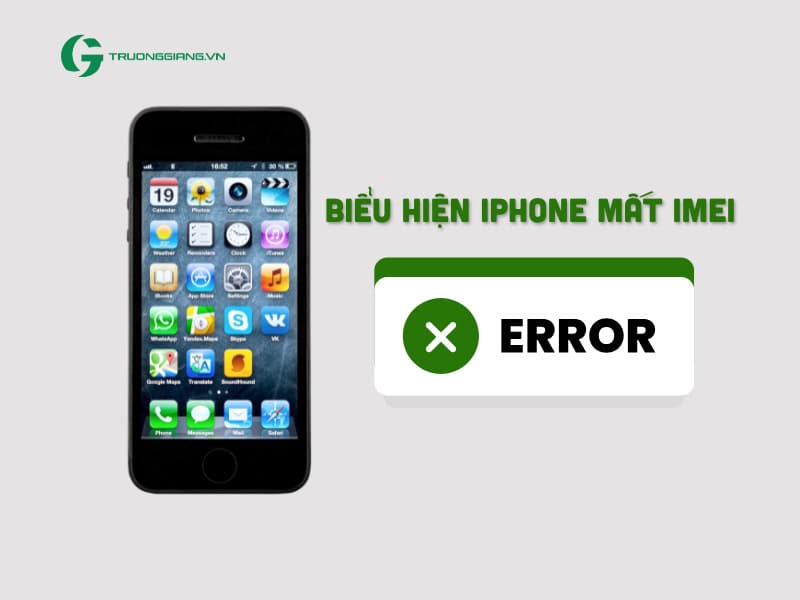 Biểu hiện Iphone mất IMEI