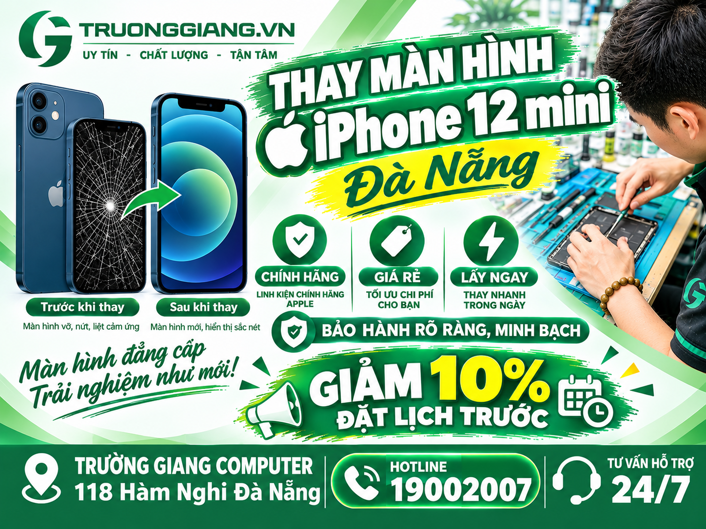 Thay màn hình Iphone 12 Mini