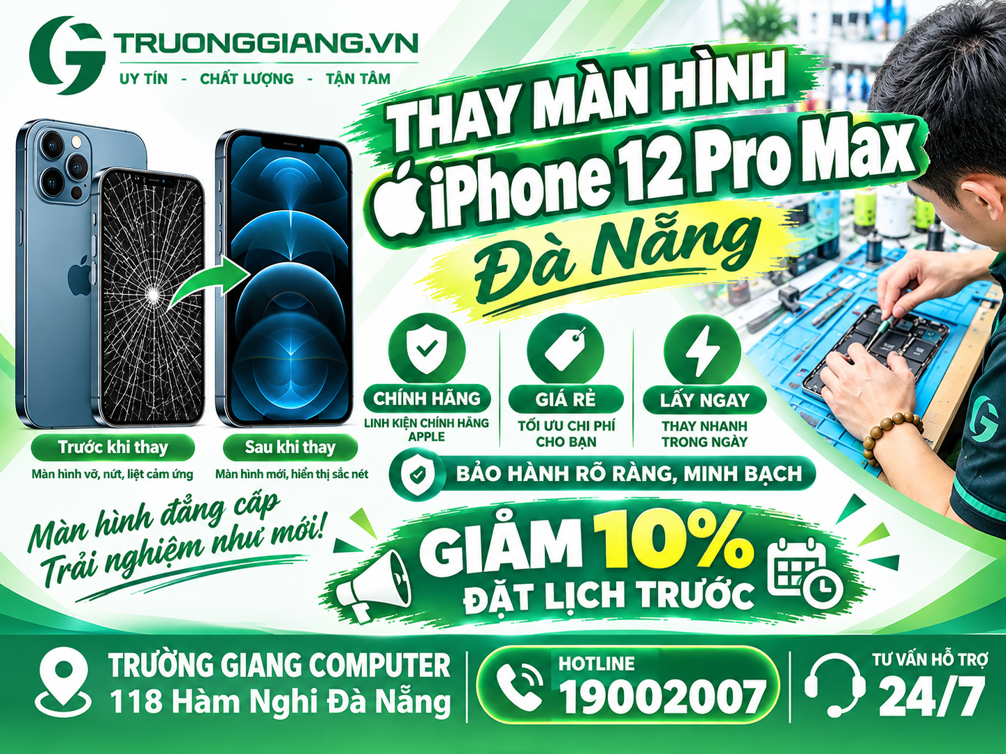 Thay màn hình Iphone 12 Pro max