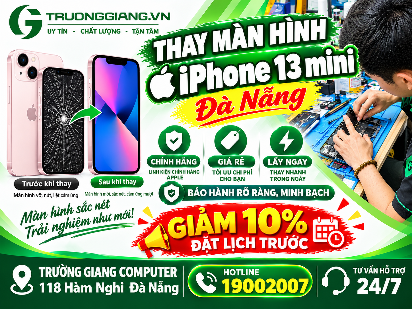 Thay màn hình Iphone 13 mini