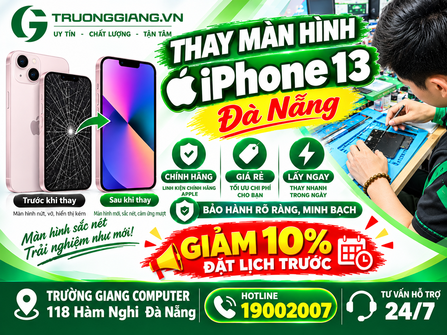 Thay màn hình Iphone 13