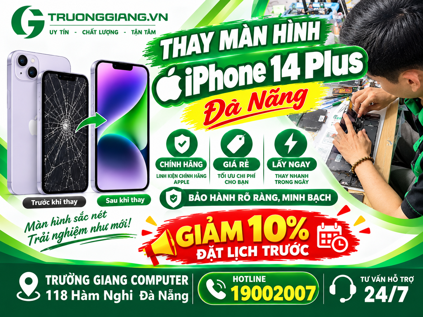 Thay màn hình Iphone 14 Plus