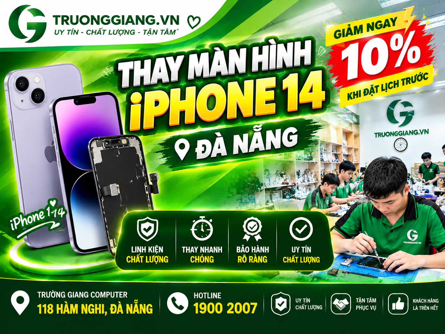 Thay màn hình iphone 14 tại Đà Nẵng