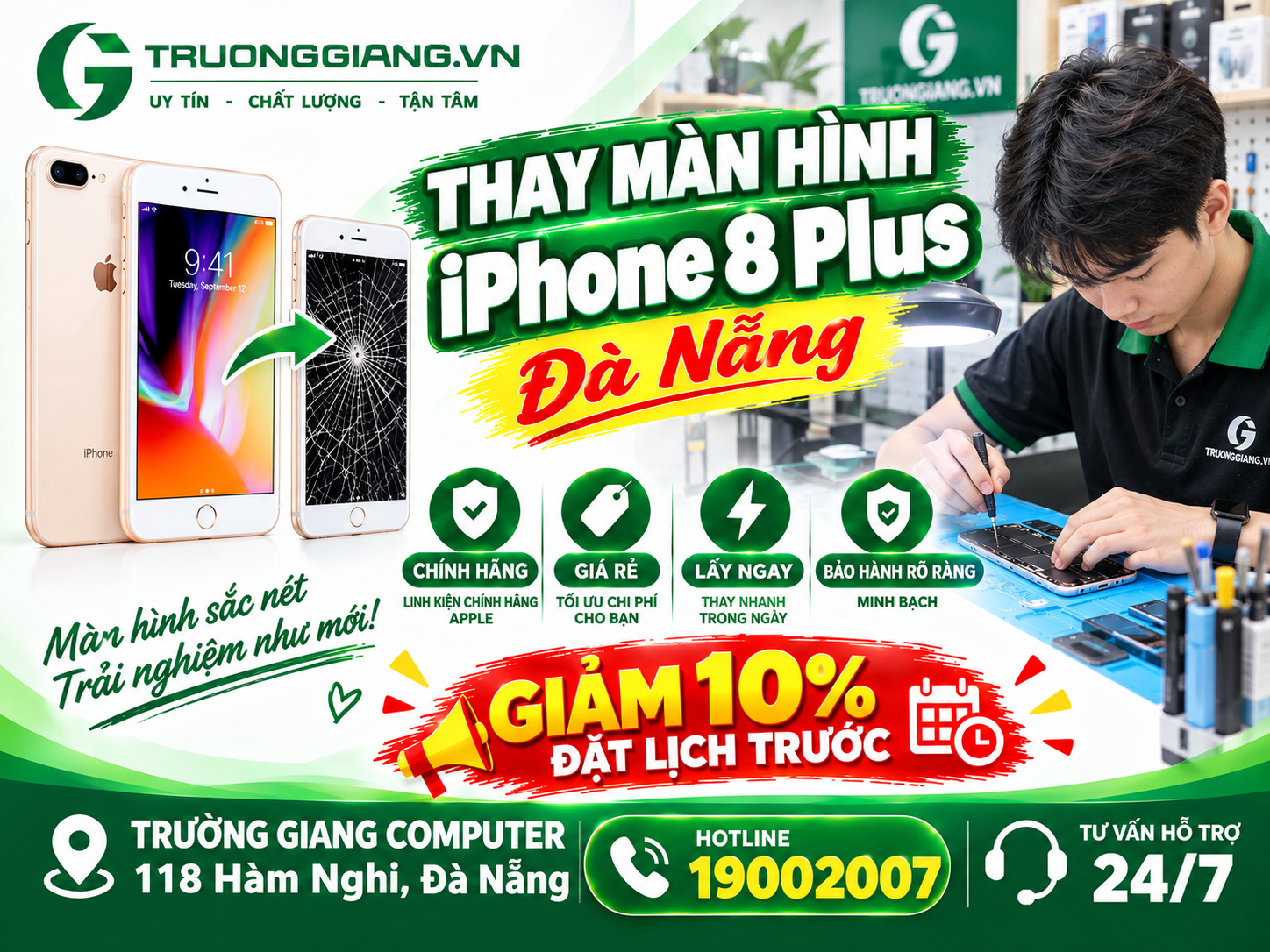 thay màn hình iphone 8 plus