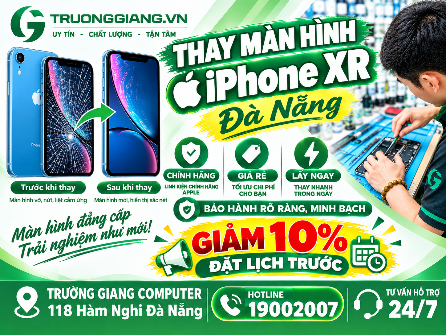 Thay màn hình Iphone XR